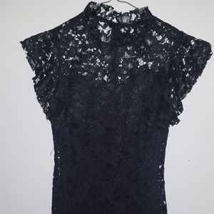 Black lace cocktail dress